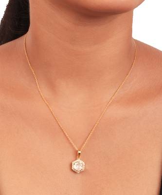 Moissanite polki pendant 1