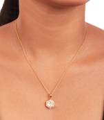 Moissanite polki pendant