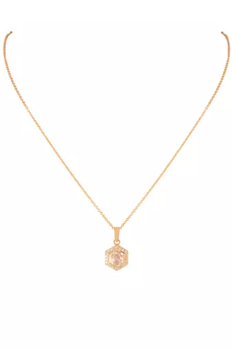 Moissanite polki pendant