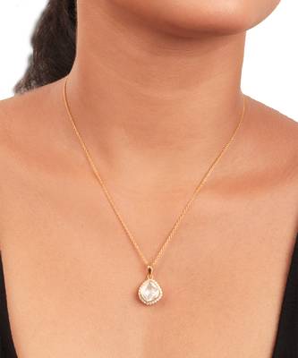 Moissanite polki pendant 1