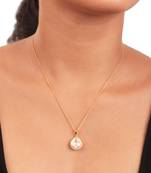 Moissanite polki pendant