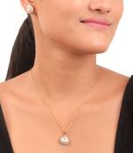 Moissanite polki pendant set