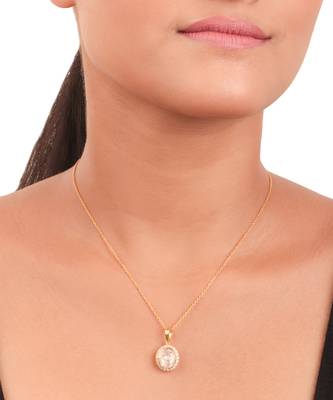 Moissanite polki pendant 1