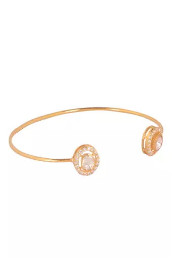 Moissanite polki bracelet