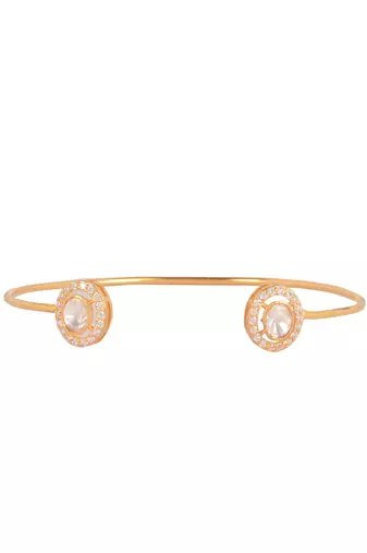 Moissanite polki bracelet