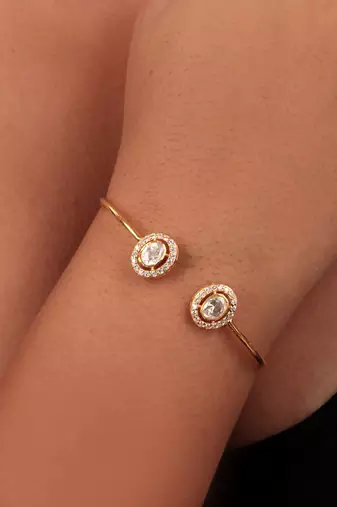 Moissanite polki bracelet