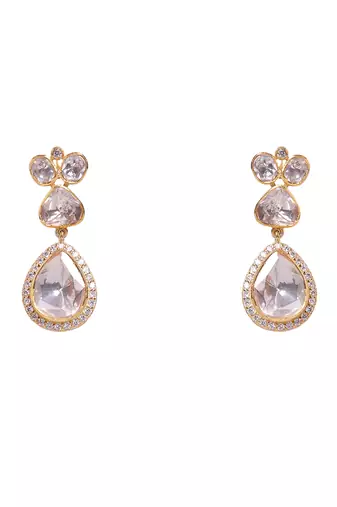 Moissanite polki necklace set
