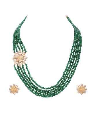 Moissanite polki necklace set 3
