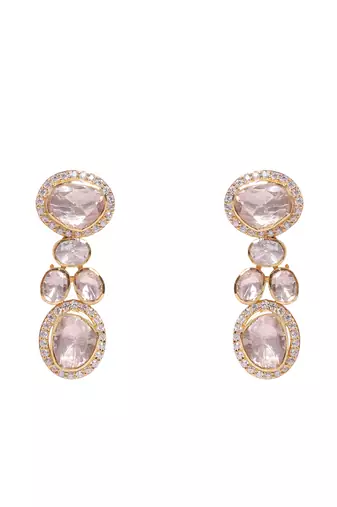 Moissanite polki earrings