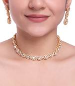 Moissanite polki necklace set