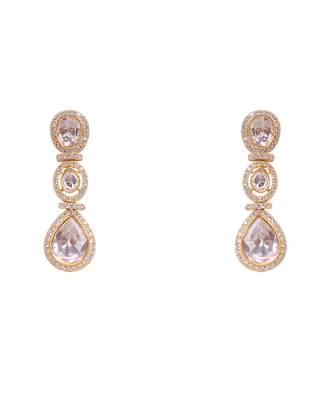 Moissanite polki necklace set 3
