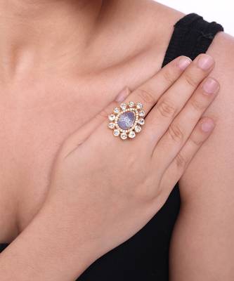 Moissanite polki ring 1