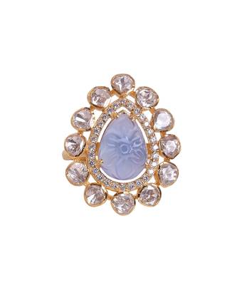 Moissanite polki ring 2
