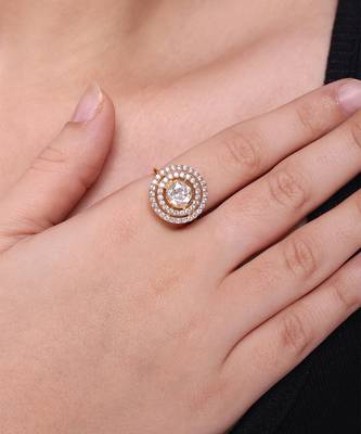 Moissanite polki ring 1