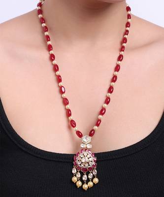 Moissanite polki necklace 1