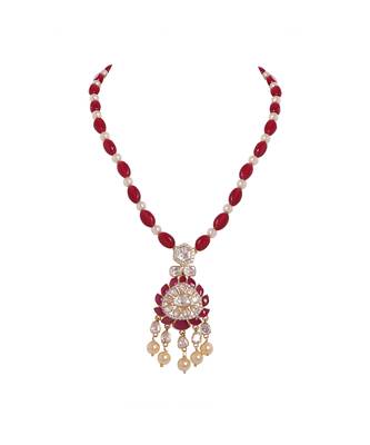 Moissanite polki necklace 2