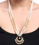 Moissanite polki necklace