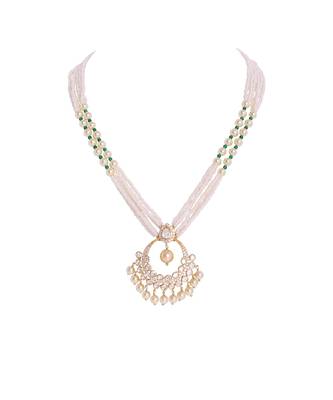Moissanite polki necklace 2