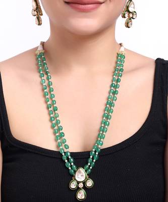Moissanite polki necklace  set 1