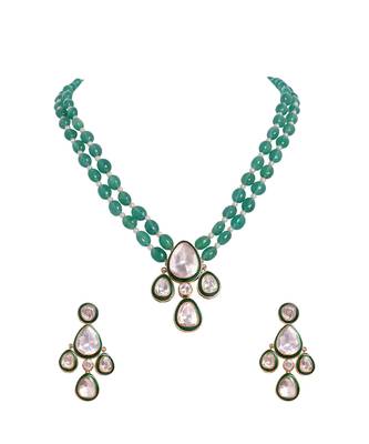 Moissanite polki necklace  set 3