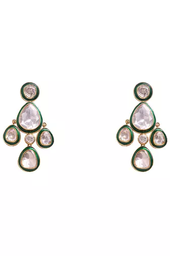Moissanite polki necklace  set