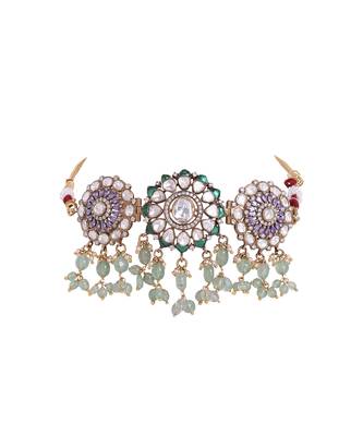 Moissanite polki necklace 2