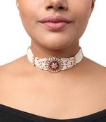 Moissanite polki necklace