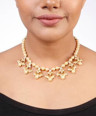 Moissanite polki necklace 1