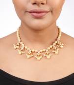 Moissanite polki necklace