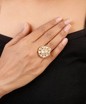 Moissanite polki ring 1