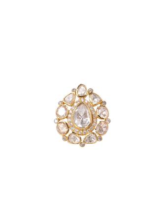 Moissanite polki ring 2