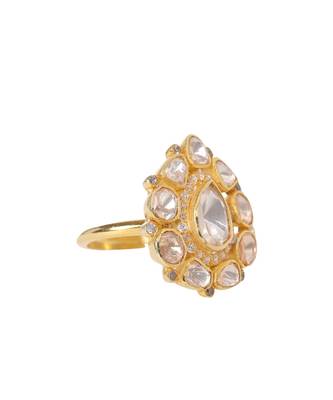 Moissanite polki ring 3
