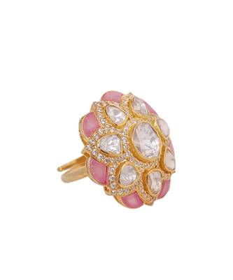 Moissanite polki ring 3