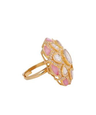 Moissanite polki ring 4
