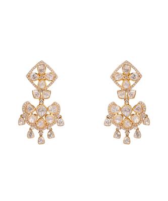 Moissanite polki necklace set 3