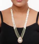 Moissanite polki necklace