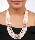 Moissanite polki necklace