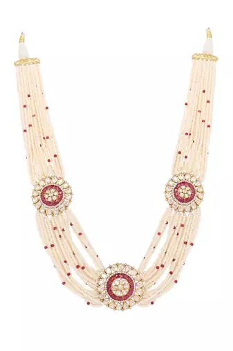 Moissanite polki necklace