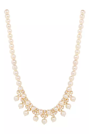 Moissanite polki necklace
