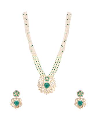 Moissanite polki necklace set 2