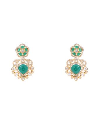 Moissanite polki necklace set 3