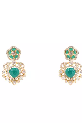 Moissanite polki necklace set