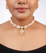 Moissanite polki necklace set