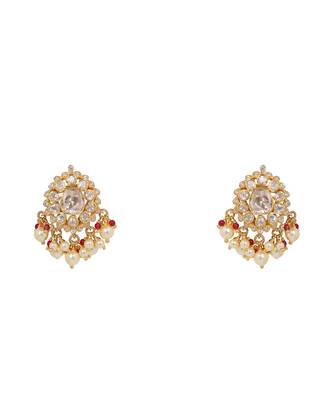 Moissanite polki necklace set 4