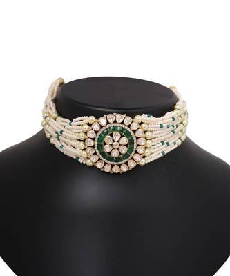 Moissanite polki necklace set 2