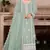 Light green embroidered viscose chinon semi stitched salwar suit
