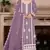 Lavender embroidered viscose chinon semi stitched salwar suit