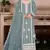 Light teal embroidered viscose chinon semi stitched salwar suit