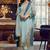 Sky blue georgette embroidery pakistani salwar suit