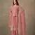 Pink Embroidered Organza Salwar Suit